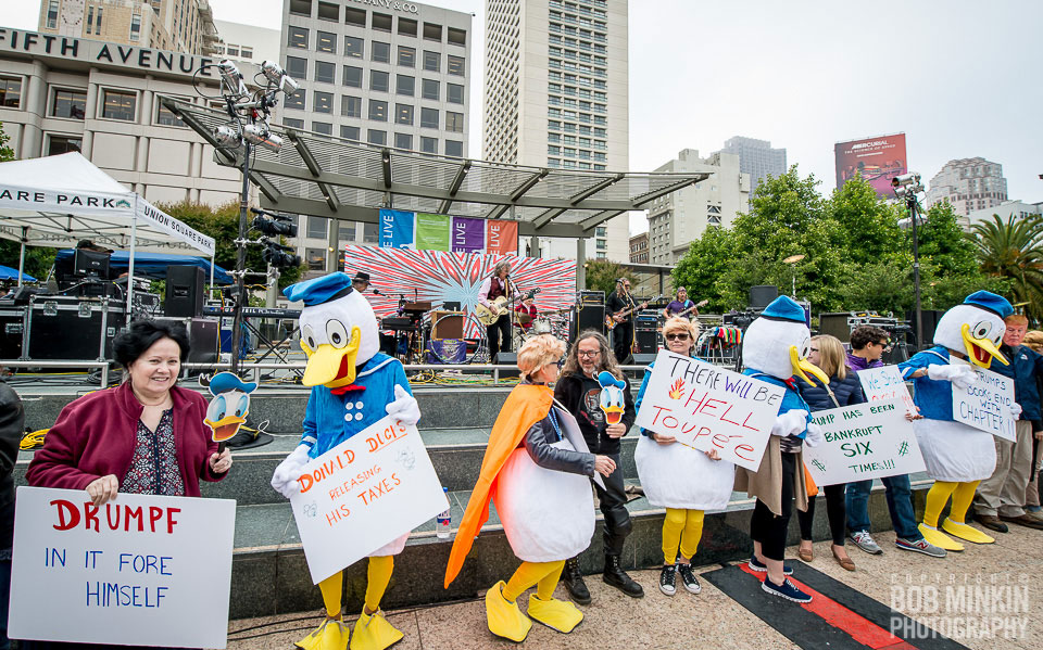 June 29, 2016 Union Square, San Francisco, CA Duck à L'Orange Political Demonstration photograph by Bob Minkin