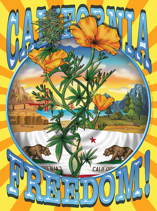 California Freedom Vote Yes on Proposition 64 poster by Darrin Brenner