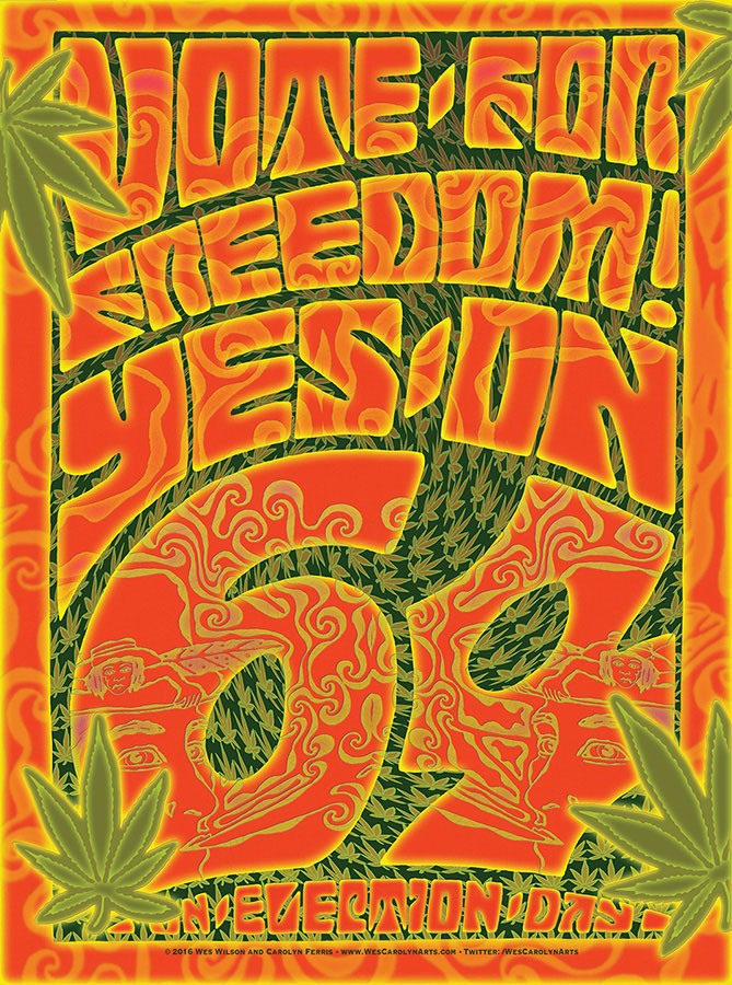 Proposition 64 poster by Wes Wilson & Carolyn Ferris