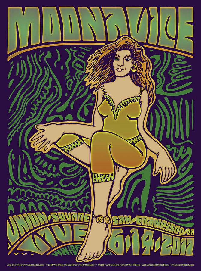 M985 › 6/14/17 Union Square Live, San Francisco, CA poster by Wes Wilson and Carolyn Ferris