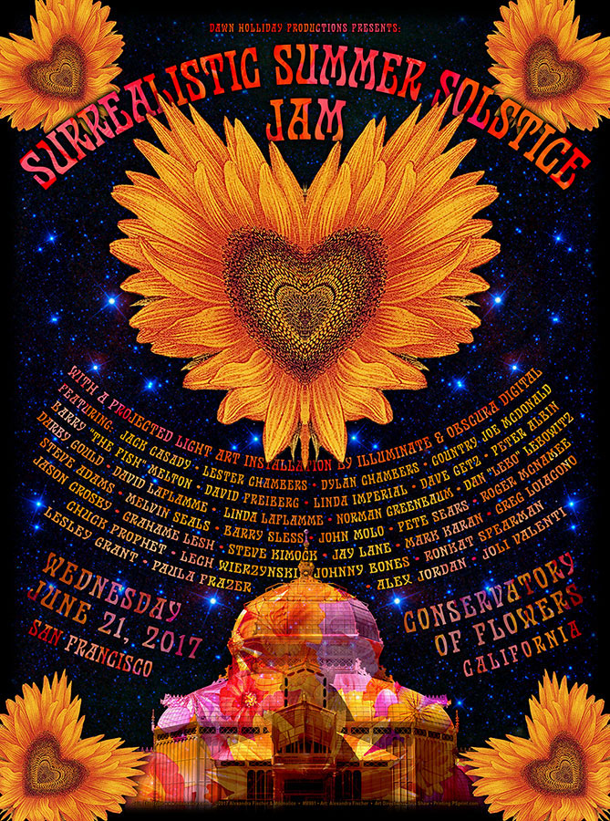 M991 › 6/21/17 Surrealistic Summer Solstice at Conservatory of Flowers, San Francisco, CA poster by Alexandra Fischer