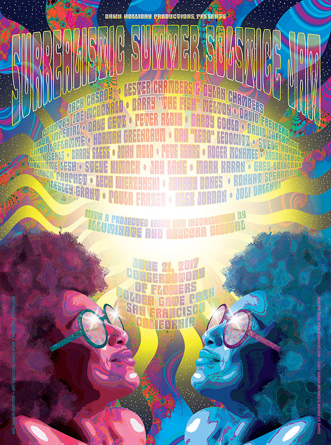 M993 › 6/21/17 Surrealistic Summer Solstice at Conservatory of Flowers, San Francisco, CA poster by Darrin Brenner