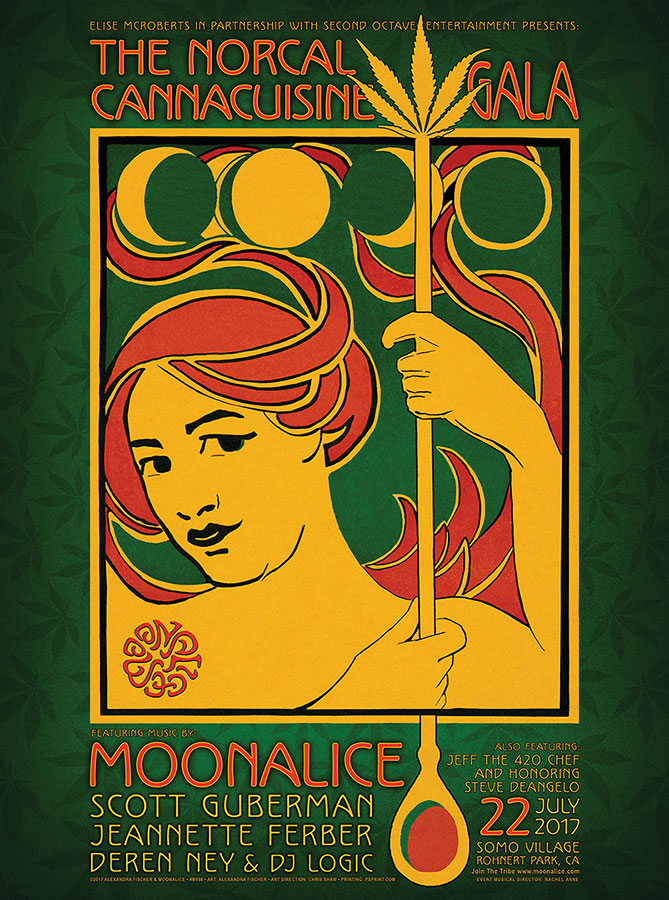 M998 › 7/22/17 Norcal CANNAcuisine Gala, San Francisco, CA poster by Alexandra Fischer