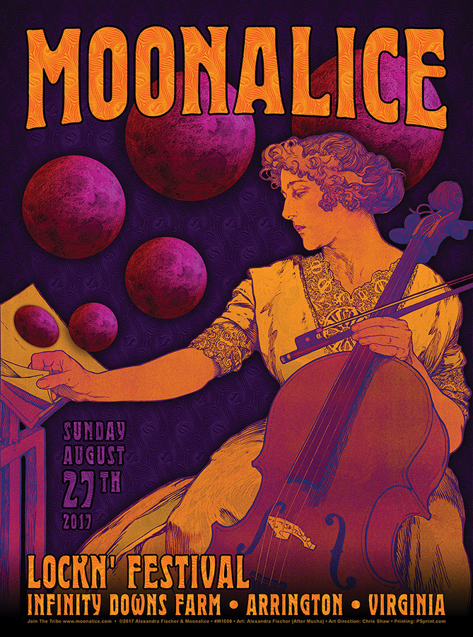 8/27/17 Moonalice poster by Alexandra Fischer