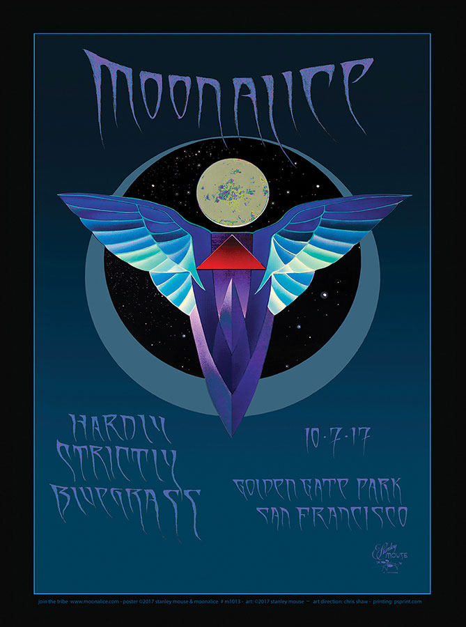 M1013 › 10/7/17 Hardly Strictly Bluegrass Festival, Golden Gate Park, San Francisco, CA poster by Stanley Mouse