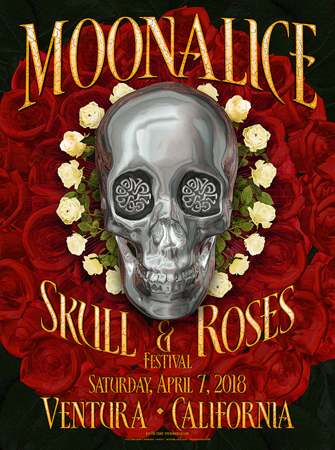 M1020 › 4/7/18 Skull & Roses Festival, Ventura, CA poster by Chris Shaw