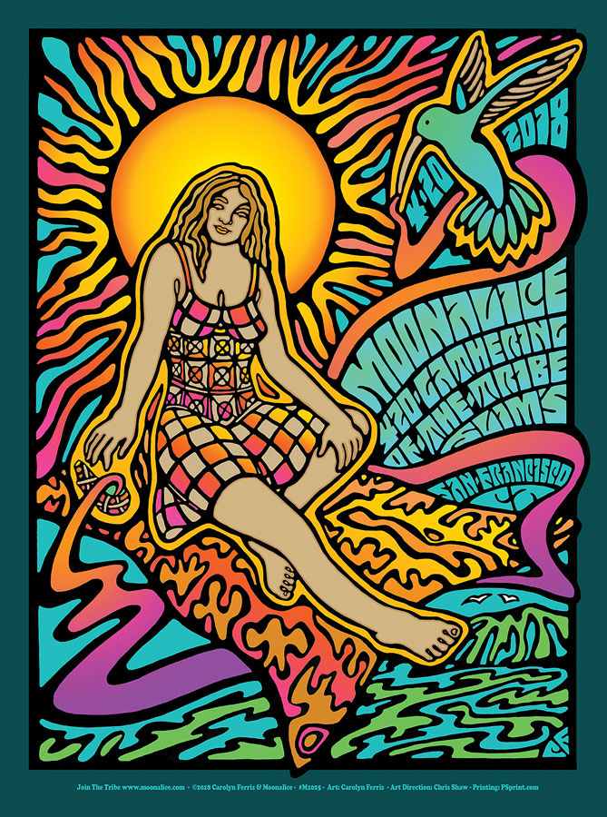 M1025 › 4/20/18 420 Gathering of the Tribe at Slim’s, San Francisco, CA poster by Carolyn Ferris
