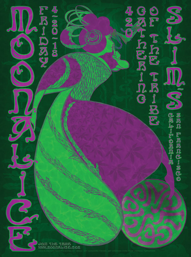 M1043 › 4/20/18 420 Gathering of the Tribe at Slim’s, San Francisco, CA poster by Alexandra Fischer