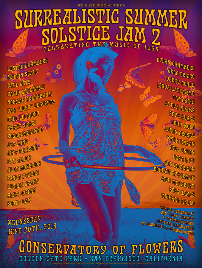 M1054 › 6/20/18 Surrealistic Summer Solstice 2 at Conservatory of Flowers in Golden Gate Park, San Francisco, CA poster by Alexandra Fischer