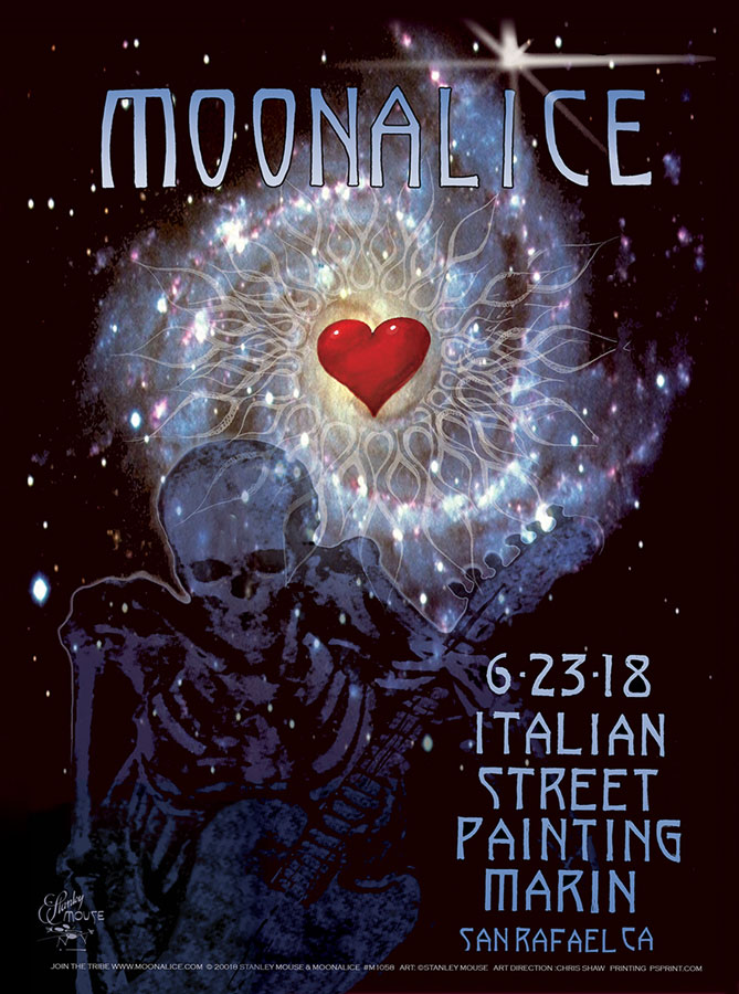 M1058 › 6/23/18 Italian Street Painting Marin, San Rafael, CA poster by Stanley Mouse