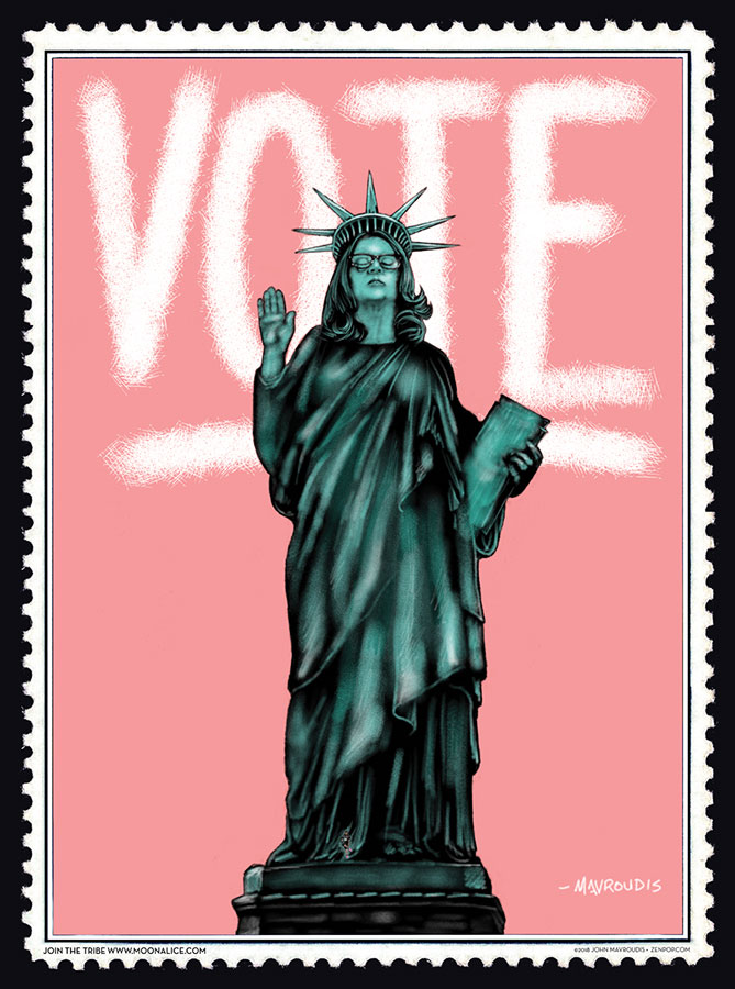 9/29/18 “VOTE: Dr. Ford’s Call” poster by John Mavroudis