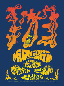 R117 › 11/21/18 Doobie Decibel System Trio at The Chapel, San Francisco, CA poster by Roy G. Biv supporting Midnight North