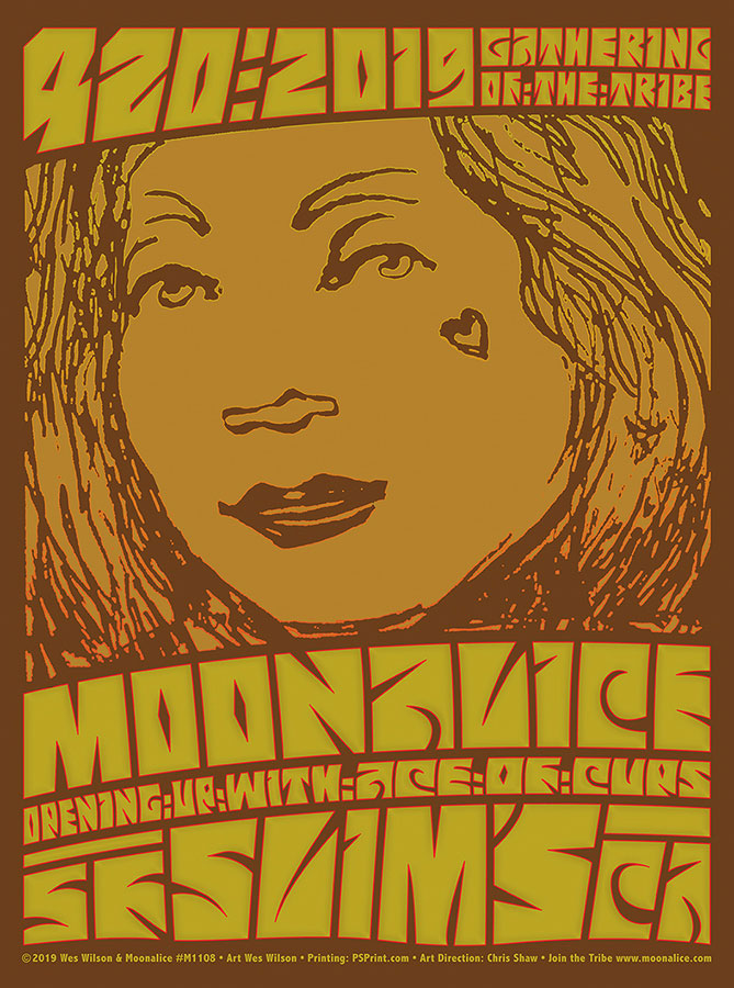 M1108 › 4/20/19 Slim’s, San Francisco, CA poster by Wes Wilson