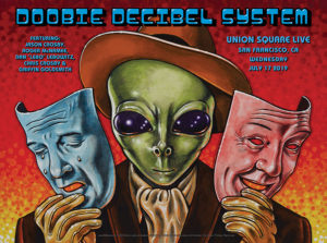 R126 › Doobie Decibel System Trio 7/17/19 Union Square Live, San Francisco, CA poster by Dennis Larkins
