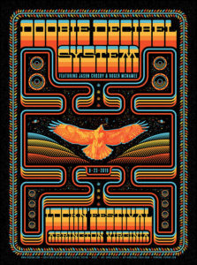 R131 › Doobie Decibel System Duo 8/23/19 LOCKN' Festival, Arrington, VA poster by Chris Gallen