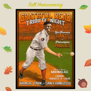 M1134 › 8/9/19 Grateful Dead Tribute Night, Oracle Park, San Francisco, CA poster by Chris Shaw