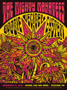 R137 › 12/16/19 Rising Sun Barn, Telford, PA poster by Gregg Gordon GIGART with The Mighty Manatees
