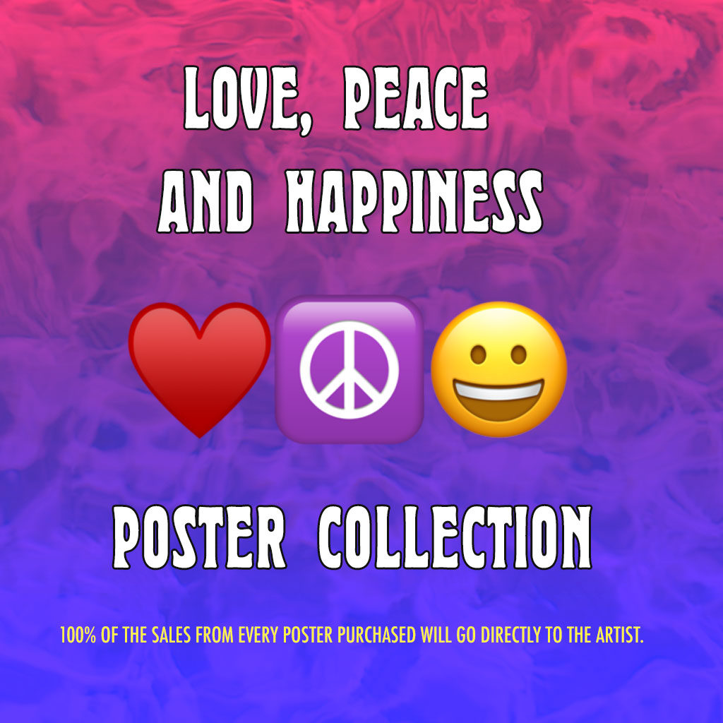 peace love happiness icons