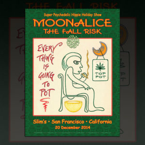 Christmas 2020 Collection 🎄 12/20/14 Slim’s, San Francisco, California Moonalice poster by David Singer