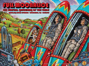 M1236 › Full Moonalice Virtual 420 Gathering of the Tribe 4/20/21 Howling Moon Studios, Woodside, California poster by Dennis Larkins