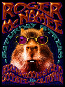 R172V › Roger McNamee 10/16/21 Saturday Stream, Howling Moon Studio, Woodside, California poster by Chris Shaw