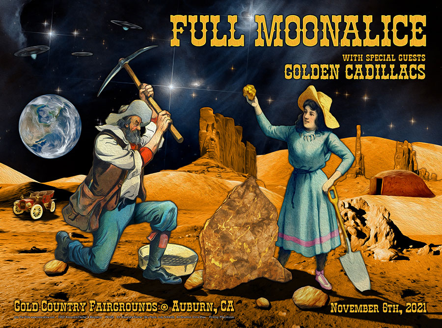 M1253 › Full Moonalice 11/6/21 Gold Country Fairgrounds, Auburn, California poster by Alexandra Fischer