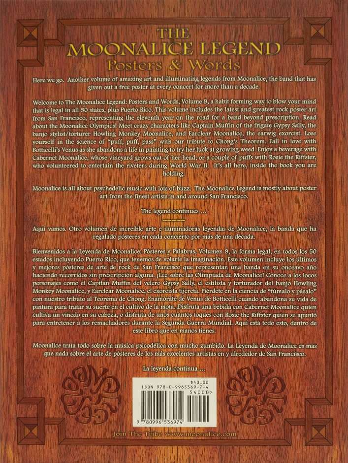 The Moonalice Legend: Poster and Words, Volume 9 Hardback Book