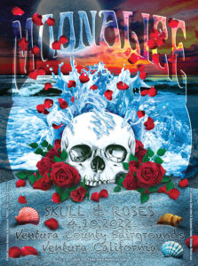 M1257 › Moonalice 4/10/22 Skull & Roses, Ventura CA poster by Darrin Brenner