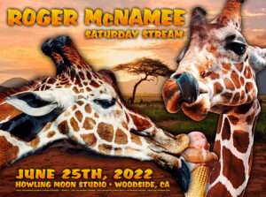 R200V › Roger McNamee 6/25/22 Saturday Stream, Howling Moon Studio, Woodside, California poster by Alexandra Fischer
