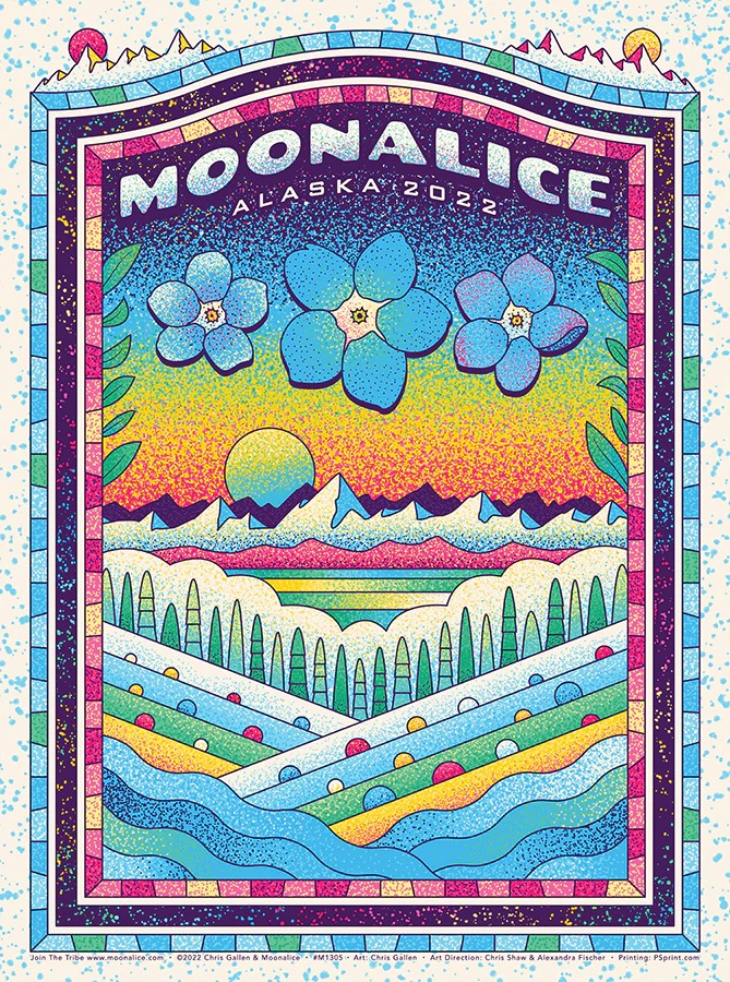 M1305 › Moonalice Alaska 2022 poster by Chris Gallen