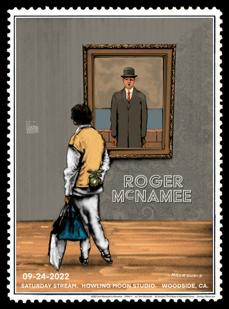 R207V › Roger McNamee 9/24/22 Saturday Stream, Howling Moon Studio, Woodside, California poster by John Mavroudis