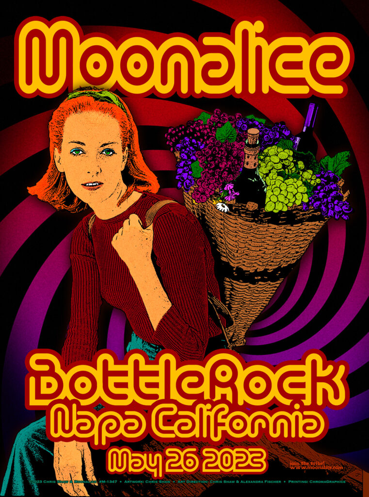 M1347 › Moonalice 5/26/23, Bottlerock, Napa Valley, CA poster by Chris Shaw